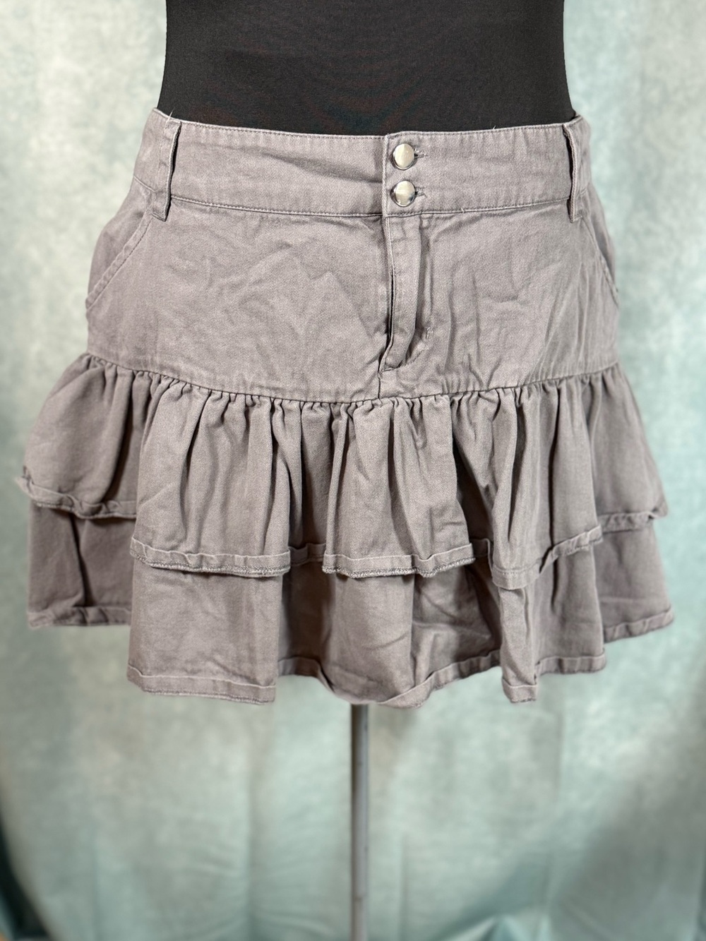 Juniors Social Collision Tiered Ruffle Skirt 2X